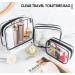 SLIJAR Clear Travel Toiletry Bags Set - Waterproof PVC Cosmetic Bags for Men and Women - Travel Toiletry Accessories for Holiday - Buy Online on GoSupps.com
