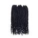 Especially goddess faux Locs with curly ends ombre lichen synthetic crochet lichen hair extension dreadlocks 3 packs -naturally black 16 inch (pack of 3) natural black