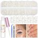 3600Pcs Face Gems Eye Pearls with Makeup Glue for Rhinestones  Shynek Half Pearls Hair Pearls Beads Face Adhesive Makeup Gems with Picker Pencil Flatback Pearls for Nail Hair Makeup Jewels Crafts