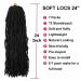 24 Inch Soft Locs Crochet Hair: 7 Pack Curly Wavy Faux Locs Crochet Braids for Black Women - Pre Looped Natural Butterfly Crochet Hair (1B) - Buy Online on GoSupps.com