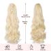 Dcbaboo 45cm Wavy Ponytail Hair Extension - Clip-in Braid with Clamp - Bleach Blonde Synthetic Hair - 140g Long Hair Accessory - Buy Online on GoSupps.com