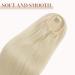 60 cm Ash Blonde Ponytail Extensions - Smooth Synthetic Drawstring Braid Hairpiece for Women - Long Straight Hair with Cord Strain - Buy Online on GoSupps.com