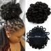 Dreadlocks Bun Afro Puff Drawstring Ponytail Hair Chignon Nu Locs Braids Buns Hairpiece Synthetic Clip in Hair Extensions for Black Women(2#) 2.5 Inch (Pack of 1) 2#
