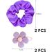 2 Pieces Of Girls' Hair Bands 2 Pieces Of Flower Hairpins Ladies' Purple Accessories Girls' Elastic Hair Bands Solid Color Hair Bands Girls' Dress-Up Hair Bands - Buy Online on GoSupps.com