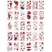 Halloween Tattoos 30 SheetsTemporary Tattoo Realistic Halloween Zombie Scars Wounds Tattoos Bleeding Fake Bloody Scar Wound Scab Stickers for Halloween Cosplay Party
