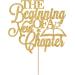 The Beginning of a New Chapter Cake Topper Farewell Party Decorations Graduation Retirement Engagement Baby Shower Party Decorations Gold Glitter - Buy Online on GoSupps.com