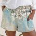Gufesf Women's Summer Shorts | Lightweight Linen Elastic High Waist Casual Shorts | Pockets | Sky Blue - XX-Large - Buy Online on GoSupps.com