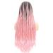 Rosa Braids Lace Front Wig - Realistic Long Ombre Peach Pink Braided Wig for Black Women | Heat-Resistant Fiber | Cosplay & Party Wear - Buy Online on GoSupps.com