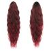 Fine Long Braid Ponytail Hair Extension - Curly Synthetic Clip-In Hair in Black & Burgundy Tips | 65 cm for Women - Buy Online on GoSupps.com