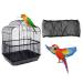 Bird Cage Seed Catcher, Airy Gauze Seeds Bird Cage Cover Guard Dust-Proof Universal Birdcage Accessories Parrot Bird Nylon Mesh Net Cover Stretchy Shell Skirt Traps Cage Basket Soft Light and Breathable Fabric L Black