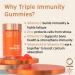 Nutriburst Triple Immunity Gummies - Vitamin C, D3, Zinc, Elderberry Extract - 60 Berry Gummies - Buy Online on GoSupps.com