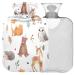 Naanle Hirsch hedgehog fox hot water bottle with reference warm and cold therapy Transparent hot water bottle 1l warm head for bed hand feet warmer pain relief