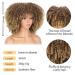 Nnzes Afro Short Curly Wig - Brown to Blonde Kinky Curly Fluffy Wig for Black Women 12inch - Synthetic Hair Full Wigs for Daily Wear - Buy Online on GoSupps.com