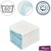 Mias 10 Baby Washcloths - Molton Flannel White-Blue Cotton - Non-Toxic & Soft Baby Cloths - 24x24cm - Buy Online on GoSupps.com