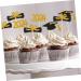 12Pcs Graduation Cupcake Toppers Glitter Cake Toppers Class of 2024 Congrats Grad Cap Diploma Cupcake Picks for Graduation Party Decorations -Golden Black - Buy Online on GoSupps.com