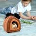 Guinea Pig Bed Small Pet Cotton Nest Windproof Guinea Pig House Hideout Soft Fleece Nest Guinea Pig Cage Cave for Hamsters Chinchillas Ferrets Bunny Mini Hedgehog Brown - Buy Online on GoSupps.com