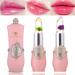 2 Pack Crystal Flower Jelly Lipstick Magic Color Changing Lipstick PH Clear Temperature Color Changing Lip Gloss Lip Balm Long Lasting Nourishing Moisturizing Lip Stick Set(Set C)