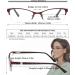 HOTJOJO 3 Pack Women's Blue Light Blocking Reading Glasses | Metal Oval Half Frame Readers with Spring Hinge | Anti Blue Ray | Reduce Eye Strain | 1.5x Magnification Strength | Black Red Purple - Buy Online on GoSupps.com