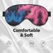 Ultra-Soft Light-Blocking Eye Mask - Blue & Red Fire Print for Optimal Comfort & Restful Sleep | International Shipping Available - Buy Online on GoSupps.com