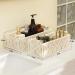 TIMEYARD Macrame Storage Baskets Set of 2 - Small Decorative Shelf Baskets for Bedroom, Bathroom & Living Room - Boho Decor Box for Small Items in Beige - Buy Online on GoSupps.com