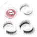 2 Pair Reusable Self-Adhesive Eyelashes No Glue or Eyeliner Need Waterproof Eyelashes Natural Look Fake Eye Lashes with Portable Boxes Perfect Valentine Gift for Women Girls(Natural & Bushier) 1 Count (Pack of 2)