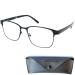 Mini glasses vintage reading glasses with large glasses metal frame and plastic glasses reading aid for women and men black 1.0 dioptria