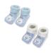 Royal Icon 2 x Pairs Baby Booties 0-3 Months - Adorable Warm and Safe Baby Slippers-Baby Boots Soft Stylish-Newborn Baby Boys Girls Bootees - Ideal for Indoor and Outdoor Use Ri352 0 Months White Blue Teddy
