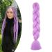 Gairyan jumbo braids extensions braid art hair 1 piece 100g braiding hair extensions 60cm ombre synthetic braids afro hair for box crochet braids (light purple) 60 cm (1 piece) light purple