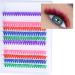 Uranian Colored Lash Clusters Individual Lashes 240pcs DIY Eyelashes Extensions 6 Colors Mixed 14&16mm D Curl Colorful Cluster Lashes for Women and Girls