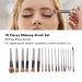 Premium 18-Piece Makeup Brush Set - Soft Powder Cosmetic Applicators for Eyeshadow Blush & Eyelashes | International Shipping Available - Buy Online on GoSupps.com