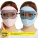 Full Face Shield 4 Pcs Multifunctional Ice Silk UV Protection Womens Sunscreen Face Veil with Eye Protector Sheets for Hiking - Buy Online on GoSupps.com