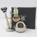 Ivory -colored shaving set for men with a purely remasuri pointed roof hair brush stand stainless steel bowl and free soap.Perfect as a gift this Christmas