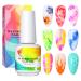 Hogvinnatil Clear Gel Nail Polish | 15ml Water-Based Blossom Top Coat for Girls Diffusion Effects Compact Lightweight UV Nail Polish for Travel Outdoors Home and Travel
