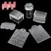3 piece clear nail stamp set nail stamp silicone French nails stamp nail art stammer with scratch nail design accessories clear stamper jelly for stamping French nails fingernails stamp