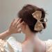 Bow Clips - Large Hair Claw Clamp Hair Barrettes Satin Bow for Hair Clips Hair Styling Clamps for Adult and Women Champagne - Buy Online on GoSupps.com