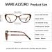MARE AZZURO Progressive Multifocal Blue Light Blocking Cateye Reading Glasses for Women - Brown 2.50x - Stylish & Eye Protection - Buy Online on GoSupps.com