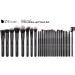 DUcare Professional Makeup Brushes Kit - 27Pcs Premium Synthetic Hair Kabuki Brushes for Foundation, Powder, Blush, and Eyeshadow - Matte Black - Buy Online on GoSupps.com