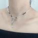 Shop OralGos Fashionable Necklace - Metal Bow Pendant Choker Cute Silver Clavicle Chain for International Shipping - Buy Online on GoSupps.com