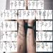 Tiny Branch Black Flower Temporary Tattoos - 15 Sheets Floral Bouquet Small Tattoo Kit for Women, Girls, and Kids - Lavender, Sweet Pea, Larkspur Designs - Buy Online on GoSupps.com
