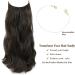 Ms TAj Natural Dark Brown Halo Hair Extensions 20 inch - Adjustable, Invisible Curly Hair Piece for Women - Buy Online on GoSupps.com