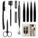 Hocosy eyebrows set plucking the eye brows 8-PCs eyebrow care set with brown eyebrow pencil eyebrows comb tweezers razors brushes scissors care