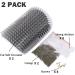 Cat Self Groomer Brushes with Catnip Wall Corner Groomers Soft Grooming Brush Scratcher and Brush for Short Long Fur Cats Softer Massage Toy for Kitten Puppy (2 Pack Grey) - Buy Online on GoSupps.com