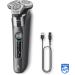 Philips Shaver Series 8000 - Wet & Dry Electric Shaver with SkinIQ Technology | Dark Chrome 4 Piece Set - Buy Online on GoSupps.com