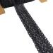 Lace Realm 1 Inch Wide Black Stretch lace Ribbon Elastic Trim Lace Fabric for Bridal Wedding Decorations   Sewing DIY Making and DIY Crafts (9073 Black)