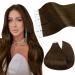 Ugeat Dark Brown Human Hair Tape Extensions 30 cm Remy 100% Real Hair Seamless 20pcs 50g Hair Extension Natural Straight 30 cm #4