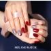 Teenitor Short Press on Nails - Glossy Glitter Fake Nails 288pcs - Buy Online on GoSupps.com