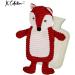 K Collection Fox Design 3D Novelty Hot Water Bottle - Removable Plush Cover - Natural Rubber - Corduroy HWB - Buy Online on GoSupps.com