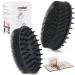 Upgrade Silicone Body Scrubber Set Easy to Clean Silicone Loofah Exfoliating Body Brush and More Hygienic Than Traditional Loofah Lathers Well (Black)