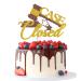Tenhaisi Gold & Brown Glitter Case Closed Cake Topper 2024 Graduation Party Decoration for Lawyer Congrats Lawyer Grad Sign Cake Decor Law School Survivor Graduation Party Supplies