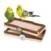 Corner seating board 2 -Set seating boards 10x20cm with nature wood border for birds such as nymphensittich budgie canaries etc |Best cage accessories bird seating board seating board including fastening material